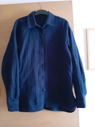 Camisa Camicia cotone blu