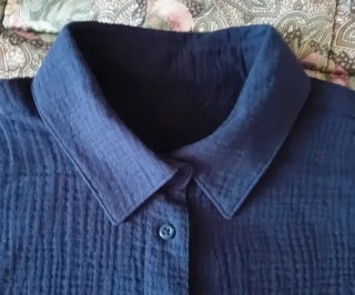 Camisa Camicia cotone blu