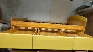 Cama nido de madera pino con cajones 640513971