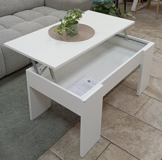 Mesa De Centro, Elevable, Blanca. ¡Oferta!