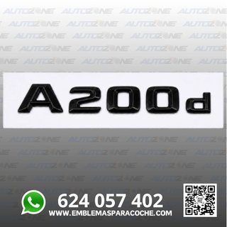Emblema A200d negro para maletero de Mercedes Benz