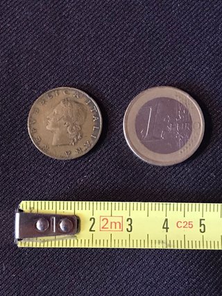 20 Lire 1957 italia - Errore di stampa