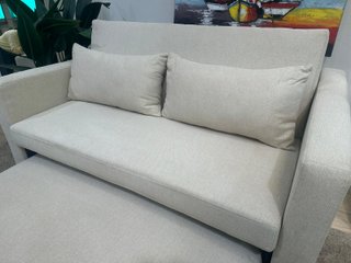 Sofá cama 140cm beige tela