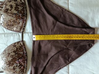 Costume Tezik paillettes oro e marrone