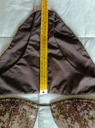 Costume Tezik paillettes oro e marrone