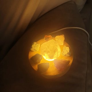Lámpara de Chakras con Cristales Naturales