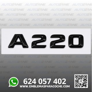 Emblema A220 negro para maletero de Mercedes Benz