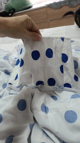 Vestido Flamenca Niña Lunares Azul