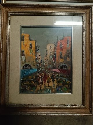 Quadro con cornice dorata
