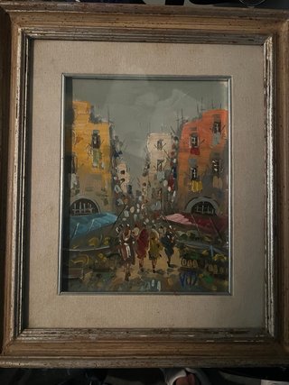 Quadro con cornice dorata
