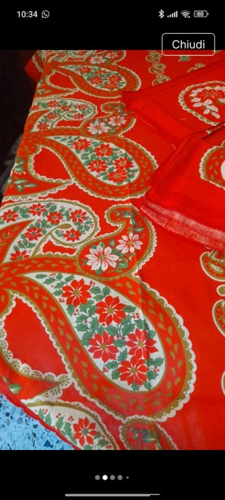 Tovaglia natalizia con disegno paisley