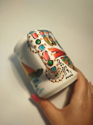 Tazza ceramica stile egiziano