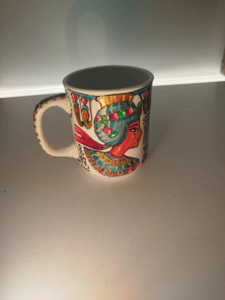 Tazza ceramica stile egiziano