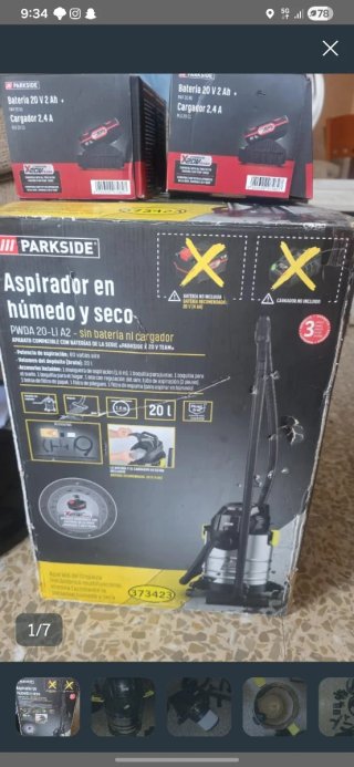 Aspiradora Parkside 20V