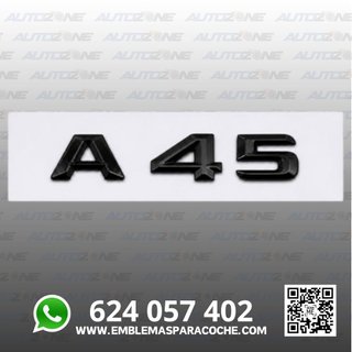Emblema A45 negro para maletero de Mercedes Benz