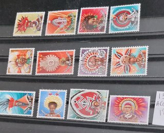 (nu387/392a)Papua definitive ac.50% 1961/1984 (nu