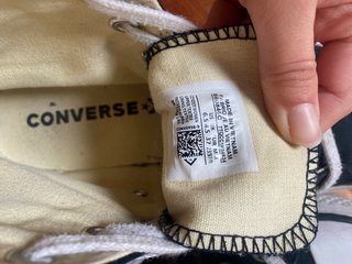 Converse Negras Plataforma Talla 37
