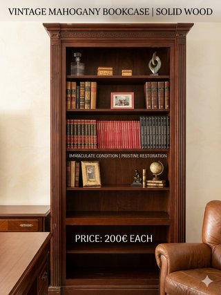 Librería Madera Maciza Vintage