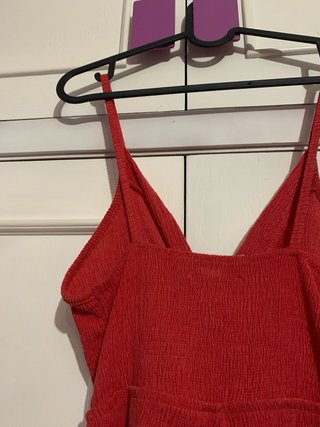 Mono rojo coral tirantes