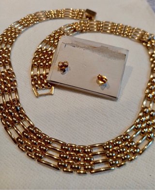Lote Vintage Gargantilla y Pendientes vintage