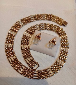 Lote Vintage Gargantilla y Pendientes vintage