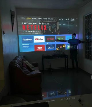 Proyector Inteligente HY300Pro+ Blanco 4K