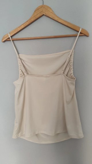 Top fluido tirantes beige