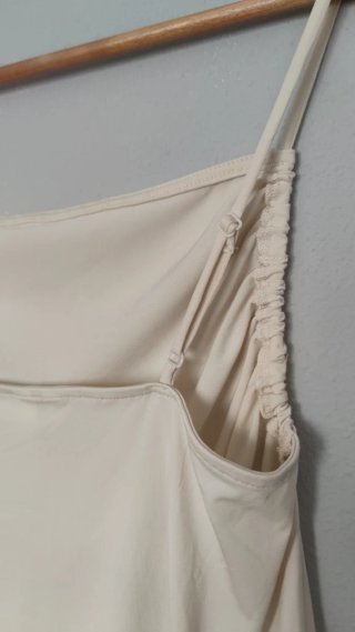Top fluido tirantes beige