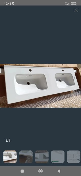 Lavamanos doble para baño