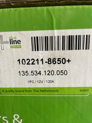 Alternador Plus Line 102211-8650+