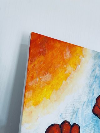 Quadro papaveri fatto a mano Nuovo
