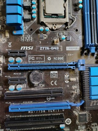 Placa Base MSI Z77A-G43 con Intel i5 2500k MSI