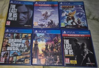 Lote 6 Giochi PS4: The Last of Us x2, Horizon, Ratchet & Clank