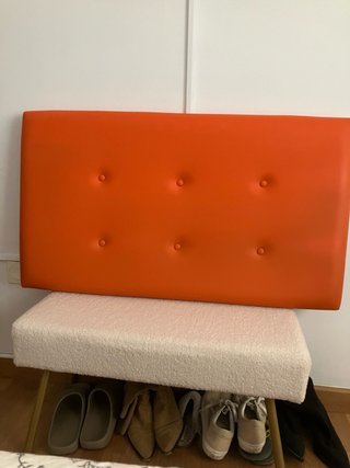 Cabecero naranja polipiel 90cm