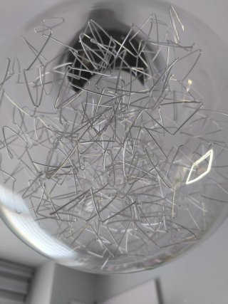 Lámpara colgante bombilla cristal