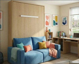 CAMA ABATIBLE VERTICAL CON SOFA NOVA135.