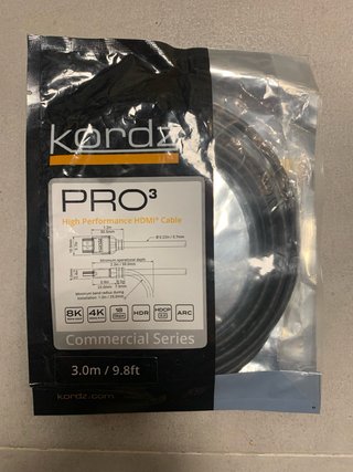 Cable HDMI Kordz PRO³ 3m