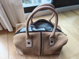 Bolso Piel Gloria Ortiz Beige/Rosa Nuevo