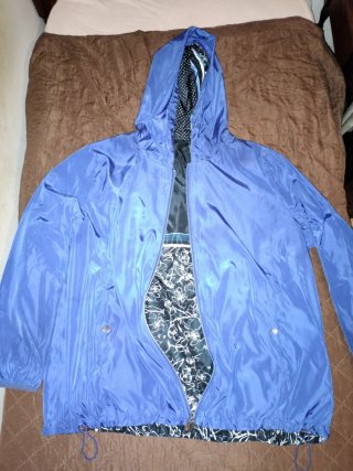 Parka Elena Miró azul y multicolor