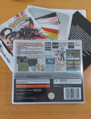 Scatola e manuali Pokémon Platino per Nintendo DS