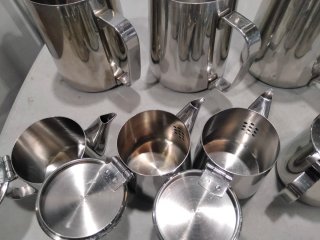 Lote Jarras 1L y Teteras Lacor acero inoxidable