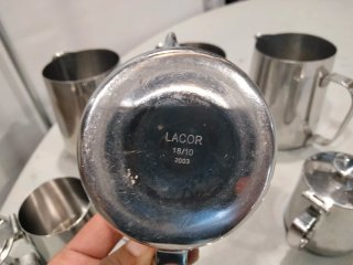 Lote Jarras 1L y Teteras Lacor acero inoxidable