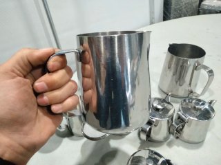 Lote Jarras 1L y Teteras Lacor acero inoxidable