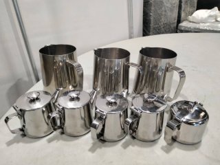 Lote Jarras 1L y Teteras Lacor acero inoxidable