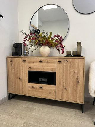 Cómoda Nórdica Madera y Metal