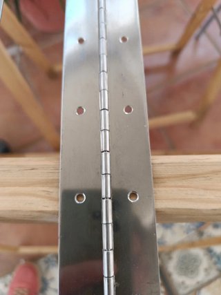 Bisagra de acero inoxidable 600x50x1mm