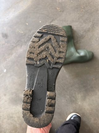 Botas de agua verdes para pesca