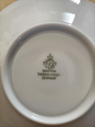 Tazza e piattino in porcellana