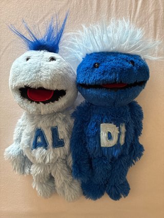 Muñecos peluche Aldi (2 unidades)