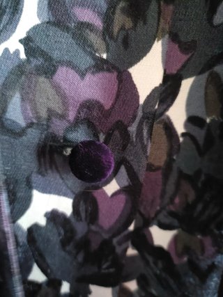 Blusa vintage con fiocco grigio/viola